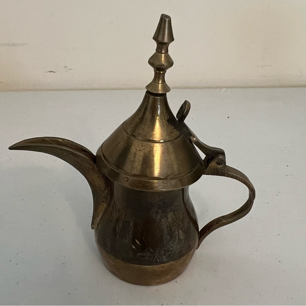 Antique Mini Brass Coffee Pot